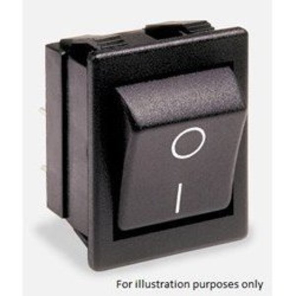 Arcoelectric Rocker Switch, Dp4T, On-Off-On, Momentary, 10A, 24Vdc, Quick Connect Terminal, Rocker Actuator,  C1572AABB